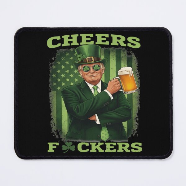 Item preview, Cheers Fckers Funny St Patricks Day Drinking Meme Shirt designed and sold by Daisy Grimes.