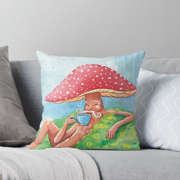 Item preview, Mushroom man with cupa tea designed and sold by PatriesArt.