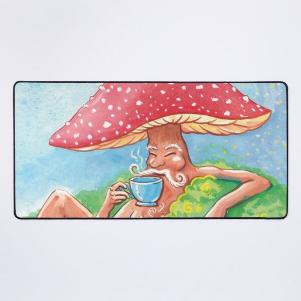 Item preview, Mushroom man with cupa tea designed and sold by PatriesArt.