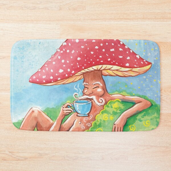 Item preview, Mushroom man with cupa tea designed and sold by PatriesArt.