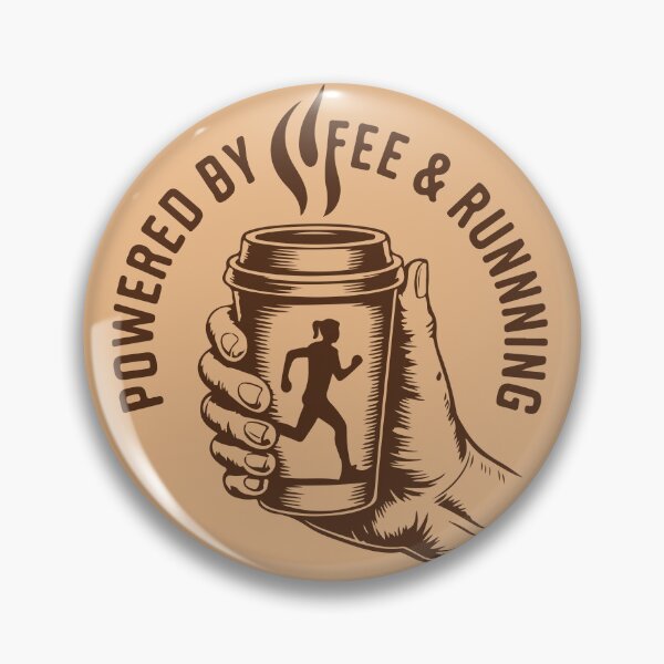 Item preview, Powered By Coffee and Running Funny Fitness Motivation Art designed and sold by PixelWaveBD.