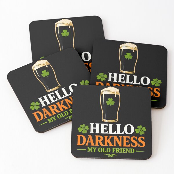 Item preview, Hello Darkness My Old Friend Funny Beer St Patricks Humor designed and sold by Daisy Grimes.