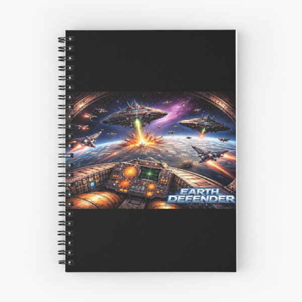 Item preview, Pixelated Earth Defender (UFO Descender) designed and sold by NubesDesignCH.