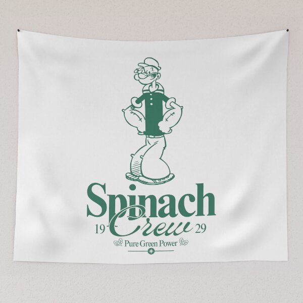 Item preview, Spinach Crew – Pure Green Power Vintage Sailor Strength Shirt designed and sold by Otaku Style.