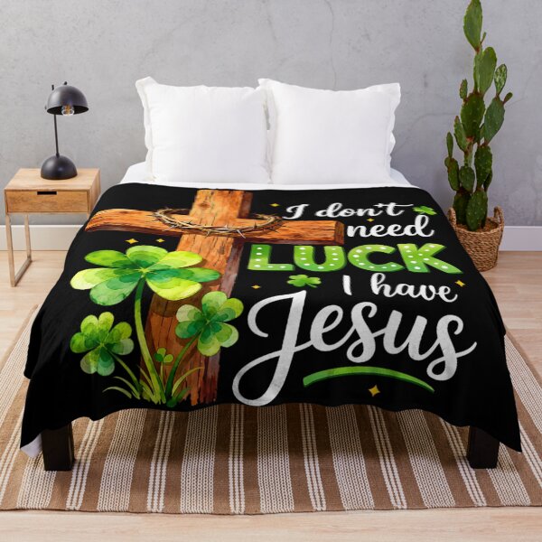 Item preview, I Dont Need Luck I Have Jesus Christian St Patricks Day Shirt designed and sold by Daisy Grimes.