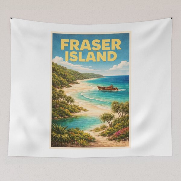 Item preview, Fraser Island Queensland Australia Great Sandy National Park Seventy Five Mile Beach Shipwreck Coast Tropical Coral Sea Shoreline designed and sold by Aryabek.