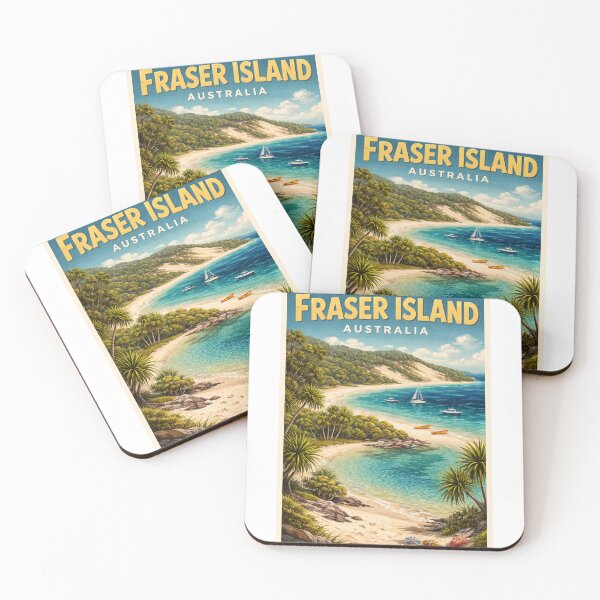 Item preview, Fraser Island Queensland Australia Great Sandy National Park Coastal Dunes Coral Sea Hervey Bay K'gari Tropical Shoreline designed and sold by Aryabek.