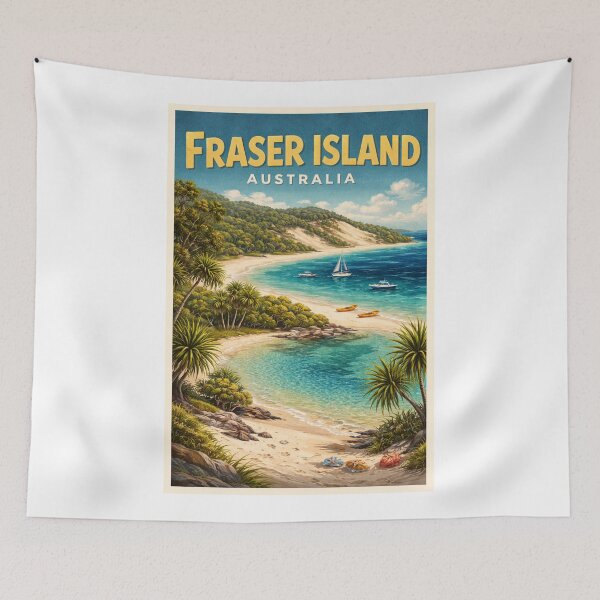 Item preview, Fraser Island Queensland Australia Great Sandy National Park Coastal Dunes Coral Sea Hervey Bay K'gari Tropical Shoreline designed and sold by Aryabek.