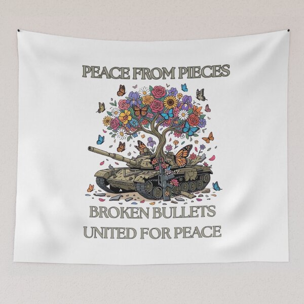 Item preview, Turn Tanks Into Flowers Anti War Art designed and sold by ARTReMi.