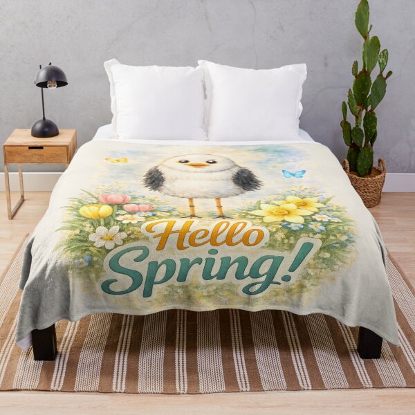 Item preview, Cute Spring Bird – Hello Spring Watercolor Illustration designed and sold by blankTeeShirt.