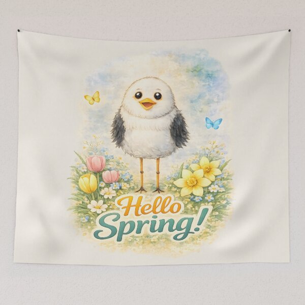 Item preview, Cute Spring Bird – Hello Spring Watercolor Illustration designed and sold by blankTeeShirt.