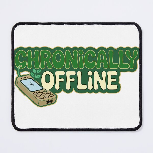 Item preview, Chronically Offline Digital Detox Retro Aesthetic Art designed and sold by PixelWaveBD.