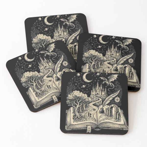 Item preview, Fantasy Book World Illustration | Magical Storybook Castle and Dragon Art designed and sold by GRYFFWEAR.
