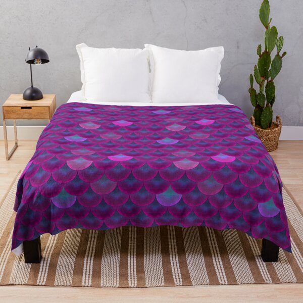 Item preview, Purple-Blue Fish scale Pattern designed and sold by The Frog Pond Arts.