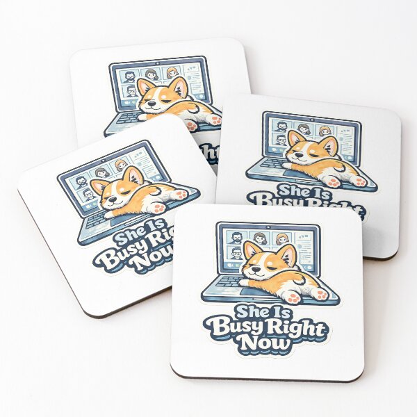 Item preview, She Is Busy Right Now Corgi Mom Shirt Funny Corgi Dog Mom Gift designed and sold by PawMuse Studio.