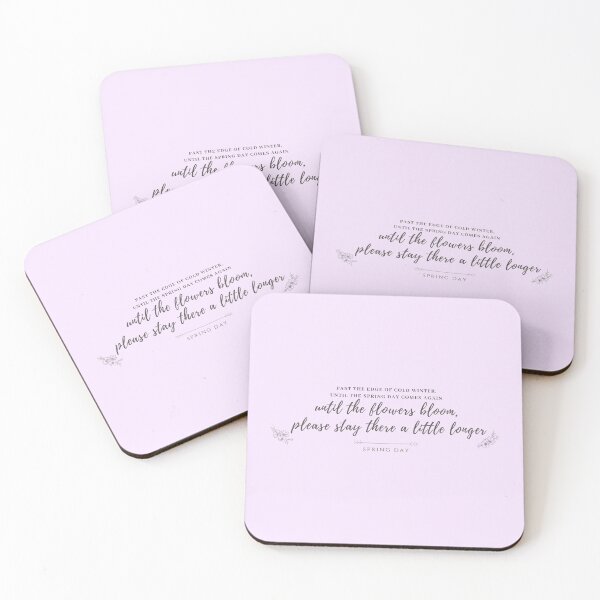 Item preview, BTS Spring Day Comforting lyrics past edge winter until flowers bloom stay a little longer Minimalist Love Yourself Healing Bangtan Army Cute Lyrics Quote Trending Gift Aesthetic designed and sold by Winterlock.
