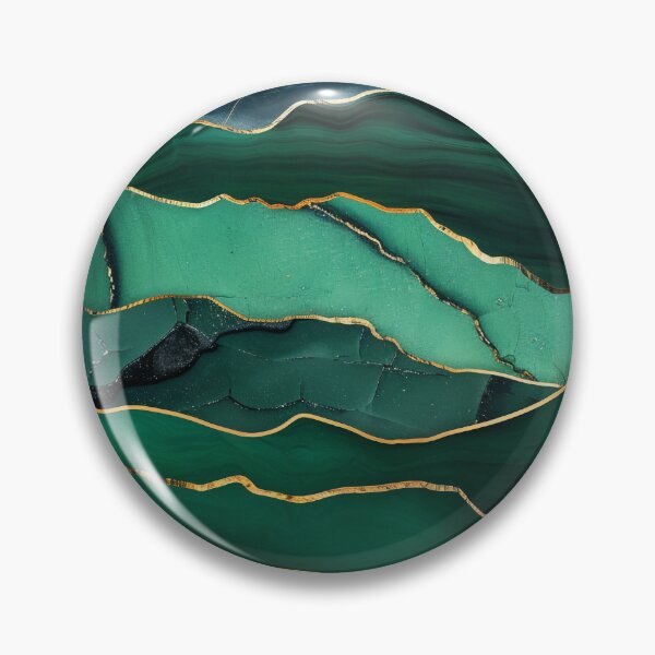 Item preview, Emerald Agate Marble with Gold Lines – Green Gold Mineral Structure Design designed and sold by CosmicGlyph.