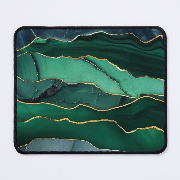 Item preview, Emerald Agate Marble with Gold Lines – Green Gold Mineral Structure Design designed and sold by CosmicGlyph.