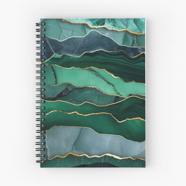 Item preview, Emerald Agate Marble with Gold Lines – Green Gold Mineral Structure Design designed and sold by CosmicGlyph.