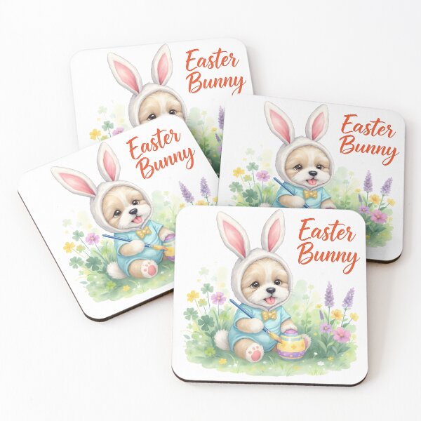 Item preview, Cute Terrier Easter Bunny designed and sold by Kedspicedesign.