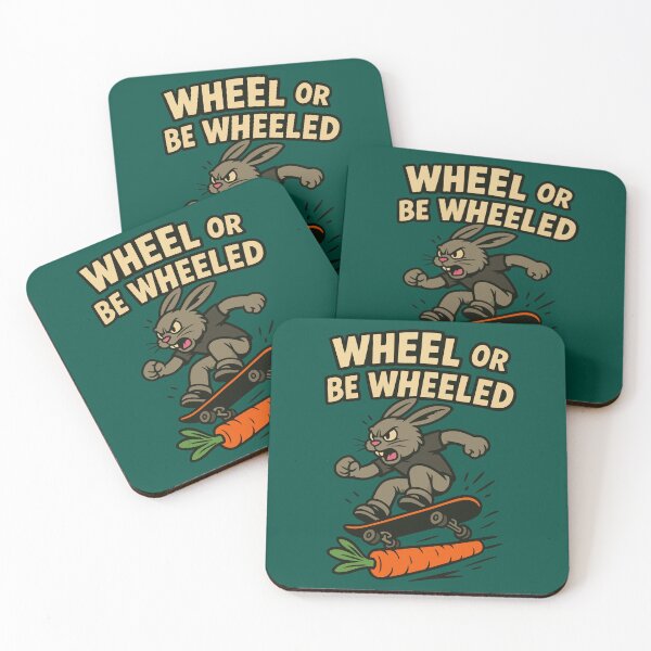 Item preview, Wheel or Be Wheeled Skateboarding Bunny  designed and sold by SillyPawsStudio.