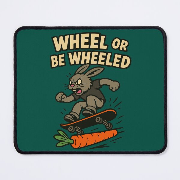 Item preview, Wheel or Be Wheeled Skateboarding Bunny designed and sold by SillyPawsStudio.