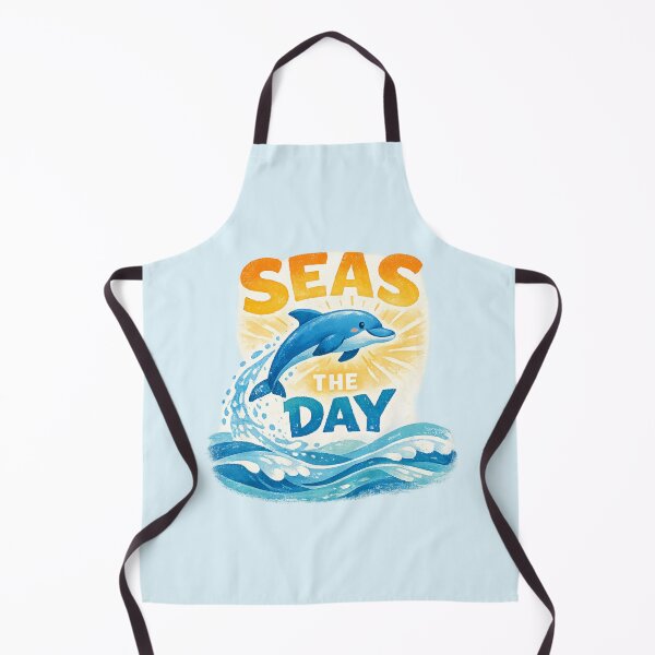 Item preview, Seas the Day Dolphin Positive Ocean Illustration designed and sold by ChirpInc.