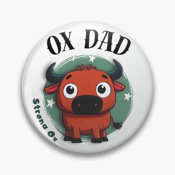 Item preview, Ox Dad Chinese Zodiac – Strong Ox Dad Illustration designed and sold by OriginalMindArt.