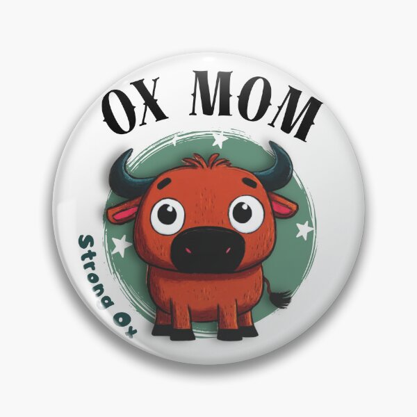 Item preview, OX Mom Chinese Zodiac –Strong OX Mom Illustration designed and sold by OriginalMindArt.