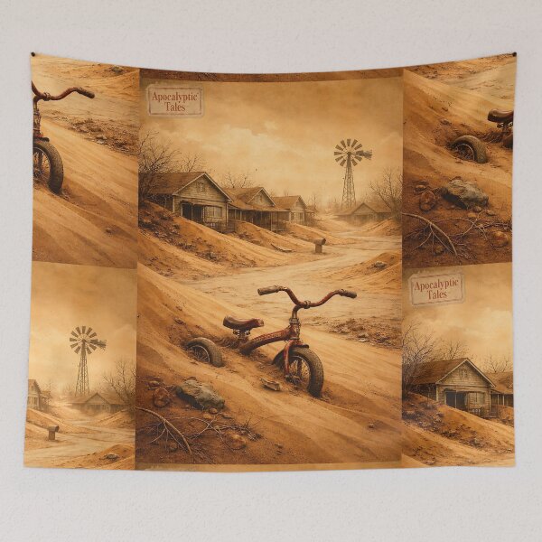 Item preview, The Dust-Burying Suburbia - Apocalyptic World designed and sold by bapupa.