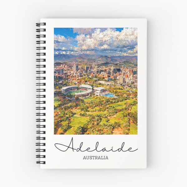 Item preview, Adelaide Skyline Stadium Hills - Vintage Souvenir designed and sold by twentytwo ART souvenir designs.