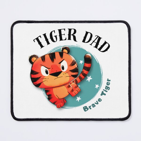 Item preview, Tiger Dad Chinese Zodiac – Brave Tiger Dad Illustration designed and sold by OriginalMindArt.