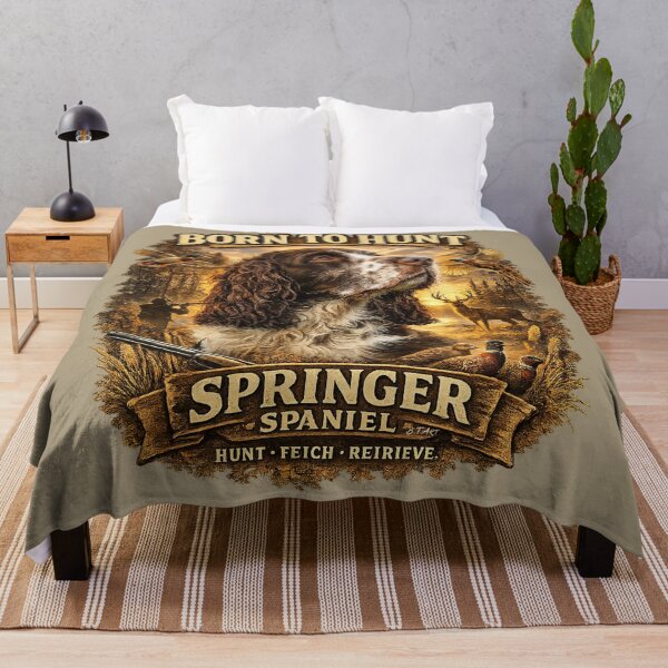 Item preview, English Springer Spaniel Hunting Dog – Born To Hunt Hunter Design designed and sold by TammyHunterArt.