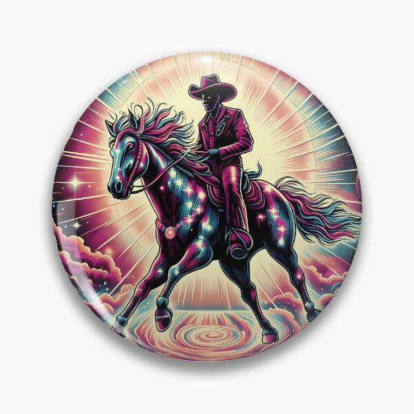 Item preview, Cosmic Cowboy Riding Through the Galaxy – Retro Space Western Design designed and sold by Art-Arcade6.