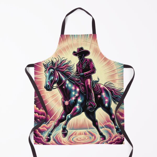Item preview, Cosmic Cowboy Riding Through the Galaxy – Retro Space Western Design designed and sold by Art-Arcade6.