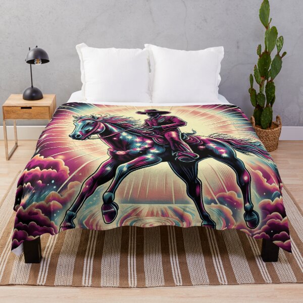 Item preview, Cosmic Cowboy Riding Through the Galaxy – Retro Space Western Design designed and sold by Art-Arcade6.