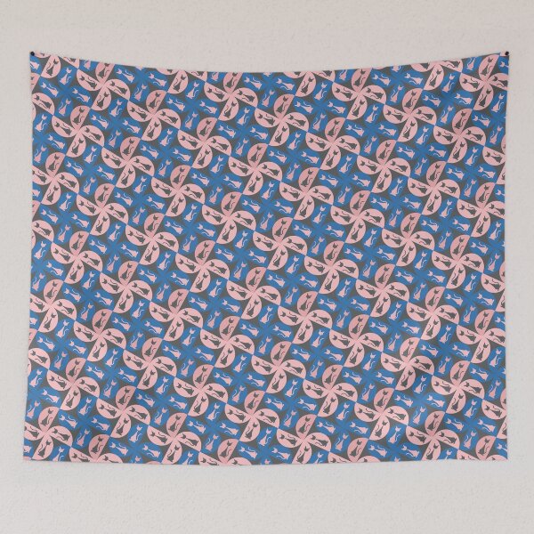 Item preview, MIDCENTURY CATS PATTERN POP ART designed and sold by Sycorax Studio.