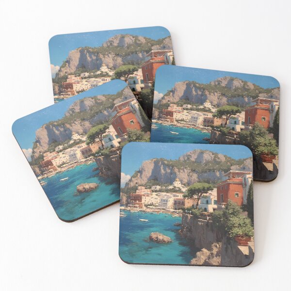 Item preview, Capri Blue Sea Cliffside Village designed and sold by daila70.