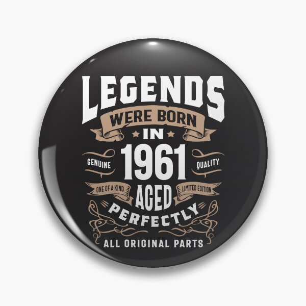 Item preview, Legends Were Born in 1961 Aged Perfectly | 65th Birthday Vintage designed and sold by cidolopez.