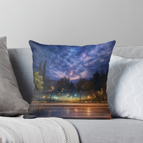 Item preview, Moonlit Night Park – Fantasy City Landscape Photography Print, Dreamy Night Aesthetic designed and sold by Dlilium.