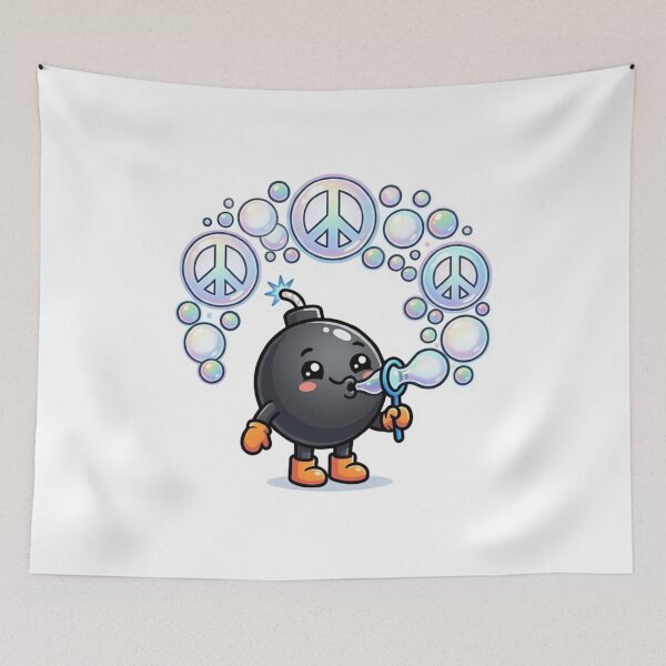 Item preview, Blow Bubbles Not Bombs Cute Peace Design designed and sold by ARTReMi.