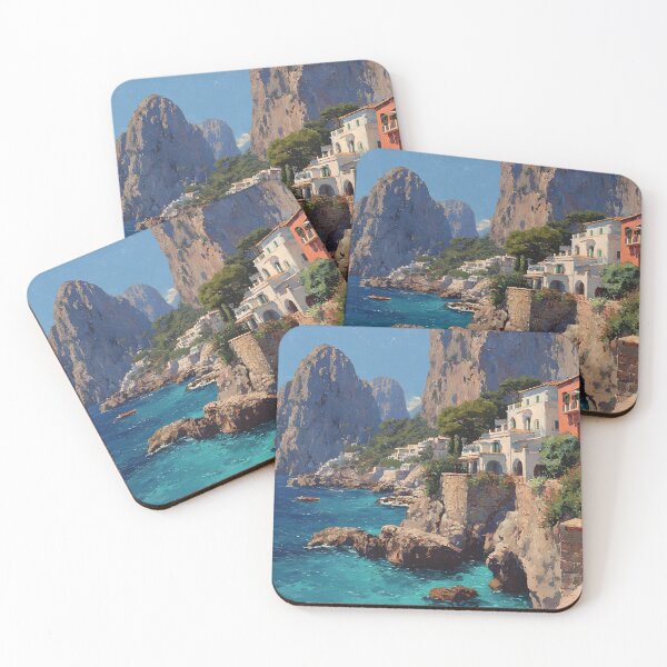Item preview, Capri Charming Coastal Cliffside Homes designed and sold by daila70.