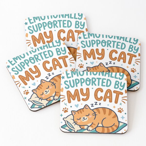 Item preview, Emotionally Supported By My Cat Shirt – Funny Cat Lover Tee designed and sold by hammad-sanih.