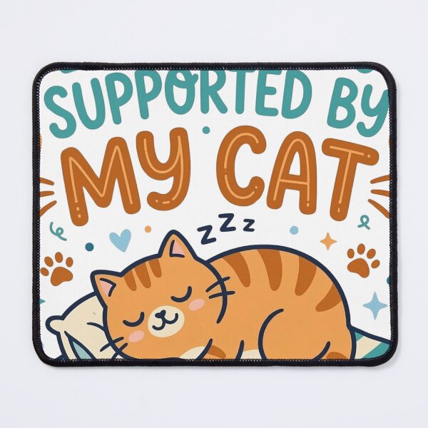 Item preview, Emotionally Supported By My Cat Shirt – Funny Cat Lover Tee designed and sold by hammad-sanih.