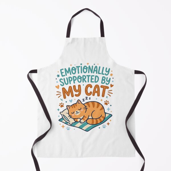 Item preview, Emotionally Supported By My Cat Shirt – Funny Cat Lover Tee designed and sold by hammad-sanih.