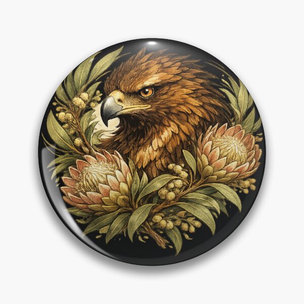 Item preview, Wedgetail Eagle Protea Patch – Wedge Tailed Eagle Australian Wildlife designed and sold by PunchDrop.