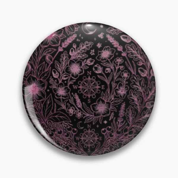 Item preview, Celestial Botanical Pattern | Witchy Floral Compass Mystic Garden Art designed and sold by GRYFFWEAR.