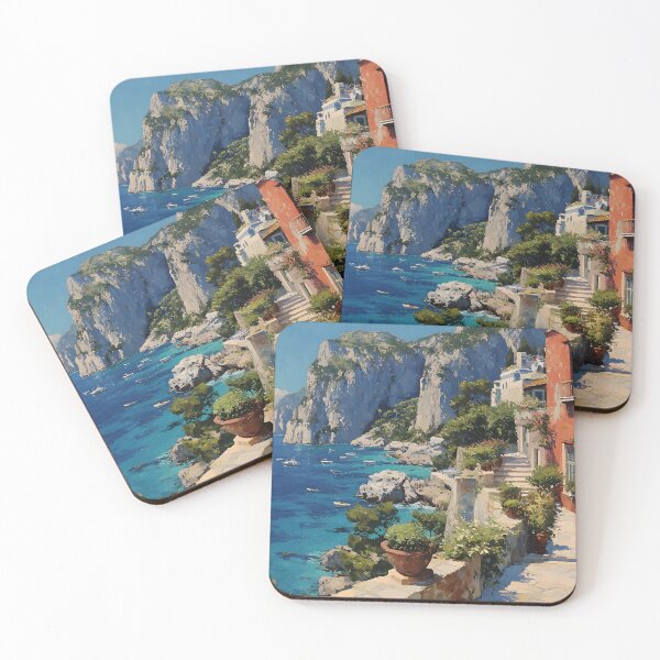 Item preview, Capri Seaside Pathway and Blue Mediterranean View designed and sold by daila70.