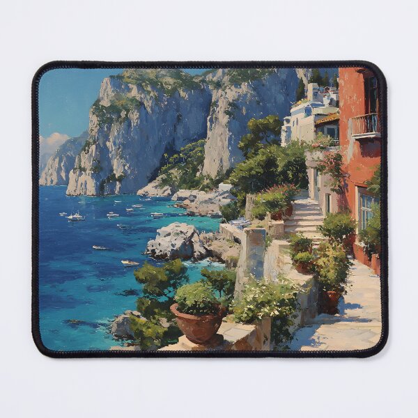 Item preview, Capri Seaside Pathway and Blue Mediterranean View designed and sold by daila70.
