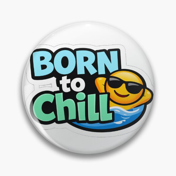 Item preview, Born to Chill Funny Cool Emoji Sticker | Relax Vibes Aesthetic Meme designed and sold by stickerrworld1.
